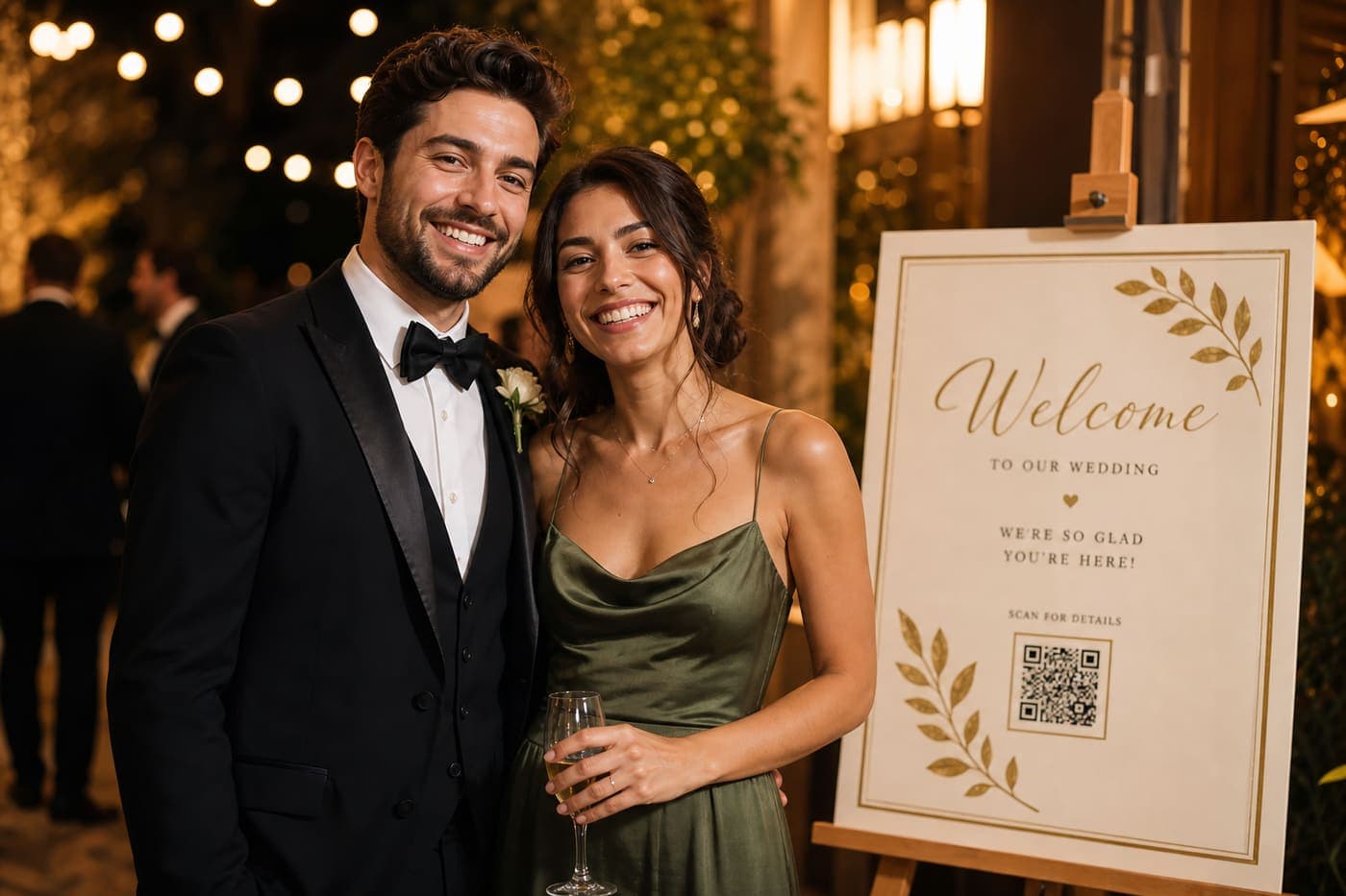 Mekânda QR kodlu karşılama tabelası